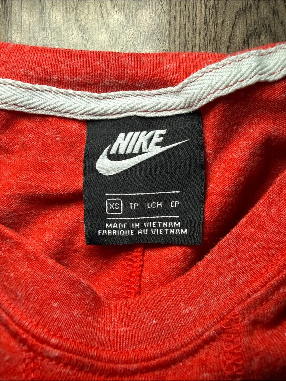 Nike Men’s Red Crewneck Sweatshirt with White Logo